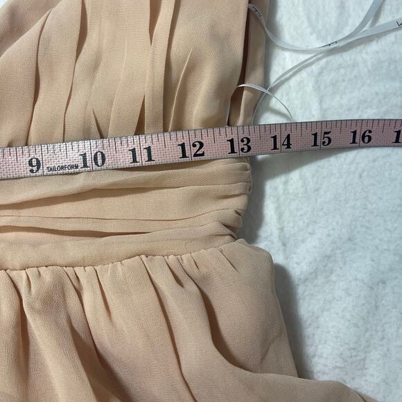 LULU'S SZ S Heavenly Hues VNeck Blush Maxi Goddess Bridal Gown Dress NEW B51 - Picture 6 of 10